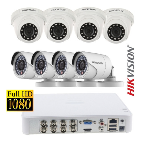 Kit Vigilancia Hikvision Dvr 16ch + 10 Camaras + 2 Spliter