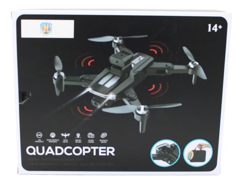Drone Mini Y107 2 Cámaras Hd Conectividad Wifi 2.4 Ghz 120m Color Negro