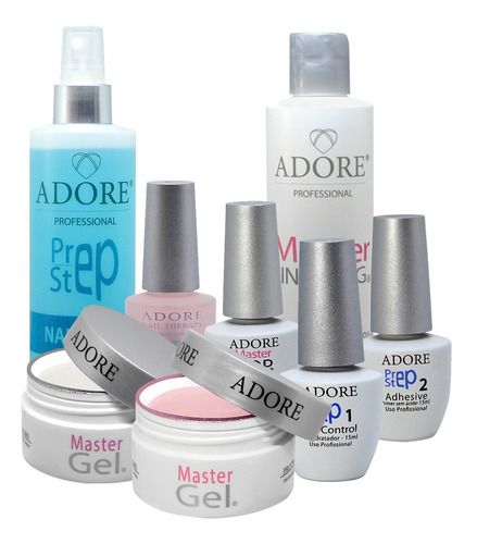 Kit Adore Master Profissional Completo Alongamento Gel Nail