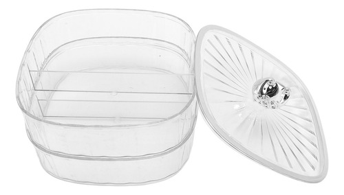 Candy Tray Snack, 2 Capas, Divididas, De Plástico Transparen