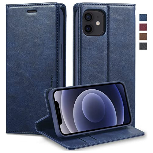 Funda Cartera Para iPhone 12 And iPhone 12pro Azul 6.1 Pulga