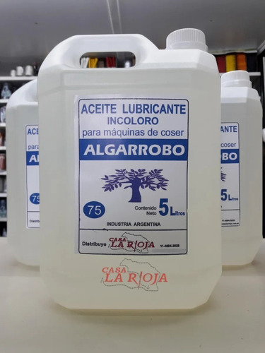 Aceite Maquinas De Coser Industrial 5 Litros Algarrobo