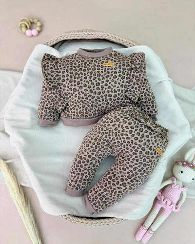 Conjunto Plush Cartagena Bebe Niña Animal Print 6-9 M
