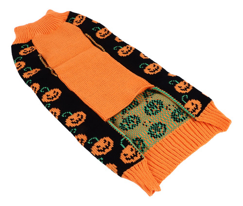 Suéter De Halloween Para Perro, Bonito Estampado De Calabaza