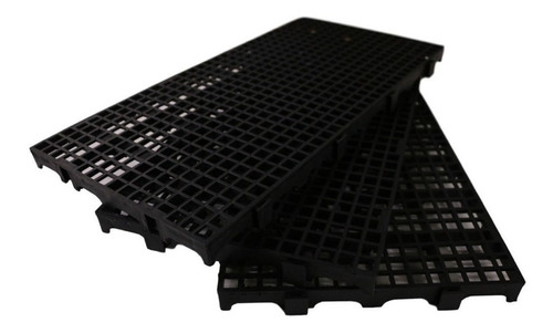 10 Pallets Piso Estrado Plástico 50x25x2,5 Câmara Fria Preto