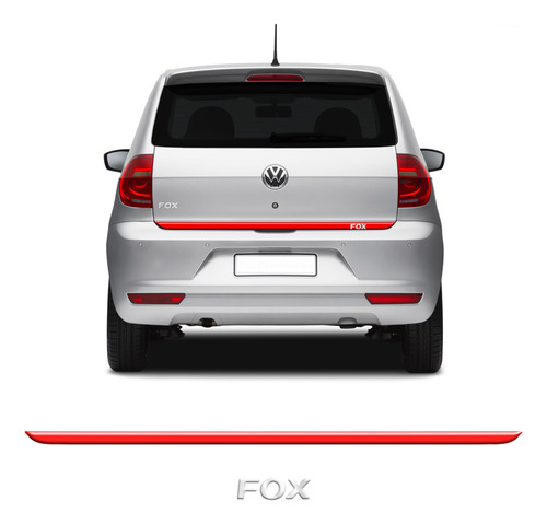 Friso Porta Malas Vermelho Fox 2012/2015 + Emblema Cromado