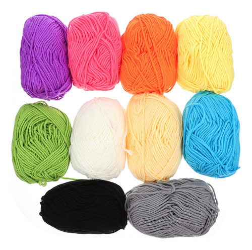 A Traje De Hilo Multicolor Para Tejer, 10 Unidades