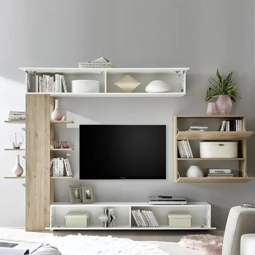 Imagen 4 de 4 de Mueble Tv Organizador Conjunto Soprano