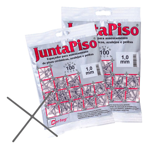 Kit 500 Espaçador Juntapiso 1mm Cortag