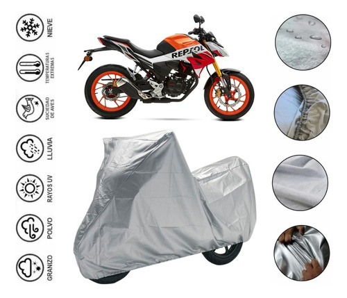 Recubrimiento Afelpada Moto Honda Cb190r Repsol