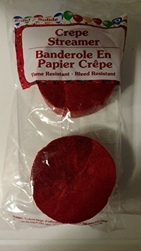 Papel Crepé Rojo Serpentinas 2 Rollos De 145 Pies Total - H