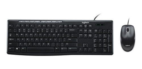 Imagen 1 de 2 de Kit de teclado y mouse Logitech MK200 Español de color negro