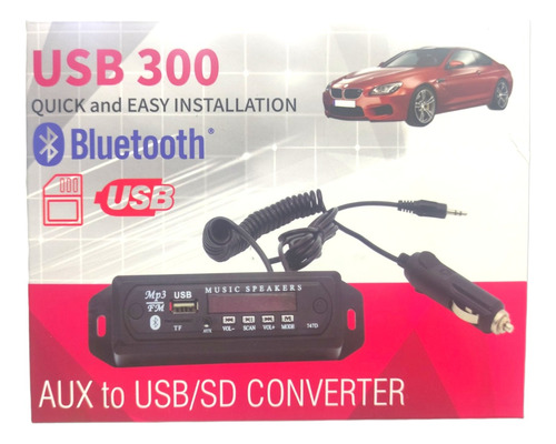 Modulo Decodificador Amplificado Activo Carro Bluetooth Fm