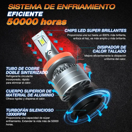 Kit De Focos Led 9005 H11 Para Subaru Alto/bajo De 14000 Lm