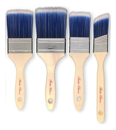 Bates Paint Brushes - 4 Pack, Wood Handle, Paint Brush,...