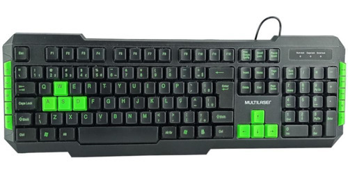 Teclado Gamer Pc Multilaser Abnt2 Usb 2.0 Multimídia Teclas