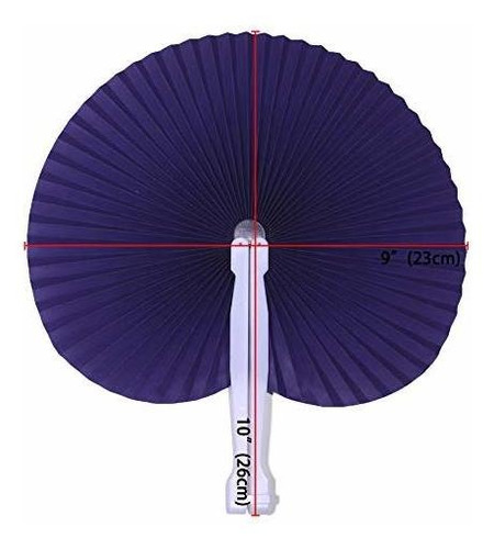Imagen 3 de 4 de Bestage 20 Pack Folding Abanicos De Mano Papel Royal Purple