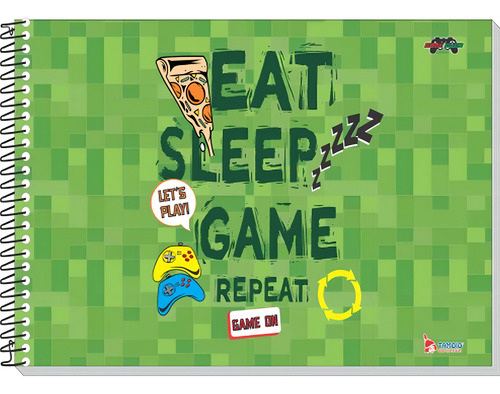Caderno Desenho Univ Capa Dura Game Over 48f Espiral