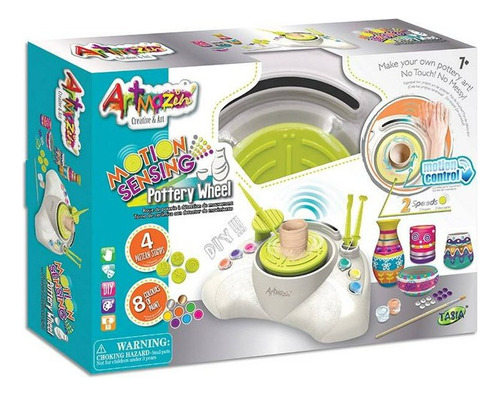 Set Juego De Alfarería Con Torno Giratorio Para Niños 30 Pzs Multicolor