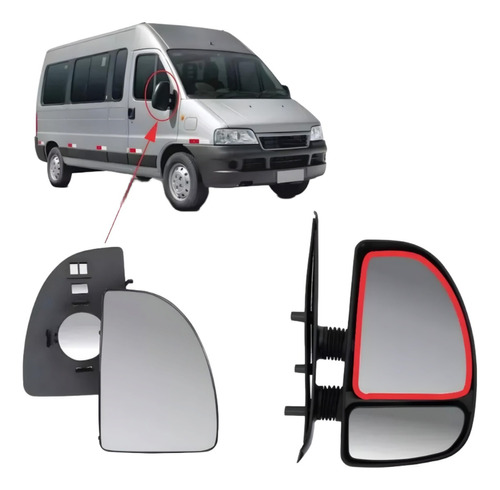 Lente Do Espelho Ld Superior Fiat Ducato 03/ Com Aquecimento