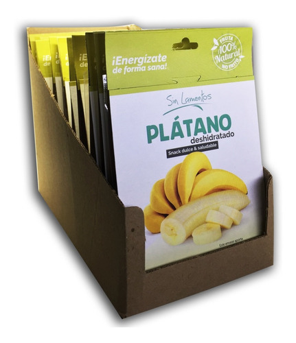 Imagen 5 de 5 de Plátano Deshidratado (caja 12 Piezas)