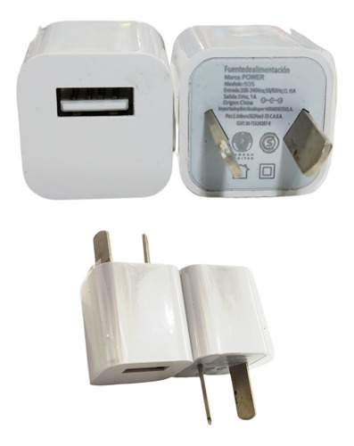 Cargador Cabezal Usb 1a Pack X 10 Unidades Blanco