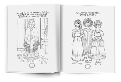 Mini Livro Infantil Ler E Colorir Com Lápis De Cor - Disney Encanto