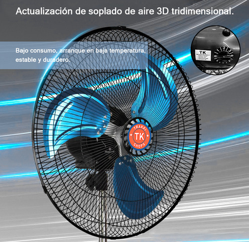 Ventilador Pedestal Piso Pared 3en1 Con 3 Aspas 18 Pulgadas