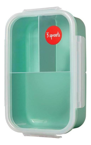 Bento Box 3 Sprouts, búho, color verde