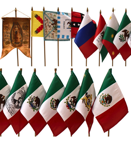Coleccion Historia Bandera Mexico 45 X 60 Cm (solo Banderas)