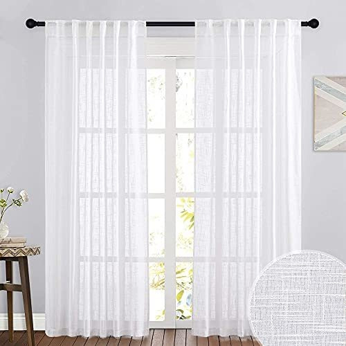 Cortinas Semitraslúcidas Ryb Home, Textura De Lino, 52 X 