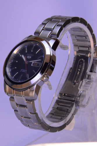 Reloj Seiko 5 Snke53 Para Hombre Acero Inoxidable Automático Plateado Plateado Negro
