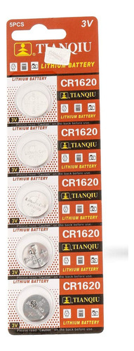 Tianqiu Cr1620 - Pilas De Litio (3 V, 5 Pilas)
