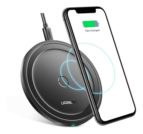 Ugreen Carregador Sem Fio Qi Fast Wireless Charger Pad Cor Preto
