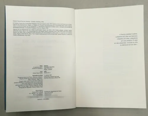 La Experiencia De Ser Tratado De Metafísica Usado 8/10 (Usado)