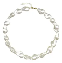 Comprar Collar De Perlas Gruesas Para Mujer, Gargantilla De Perlas