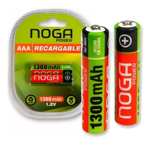 Imagen 1 de 2 de Pila Recargable Aaa Noganet Power 1300 Mah Capacidad