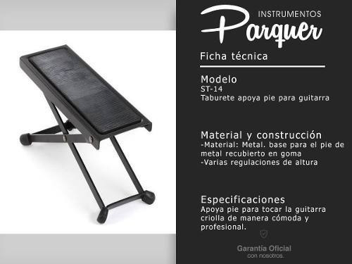 Taburete Banco Apoya Pie Parquer Para Guitarra Cuota