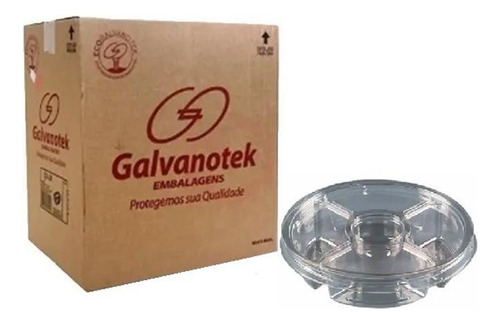 Embalagem Petisqueira Com 4 Divisórias Galvanotek G540 C/100