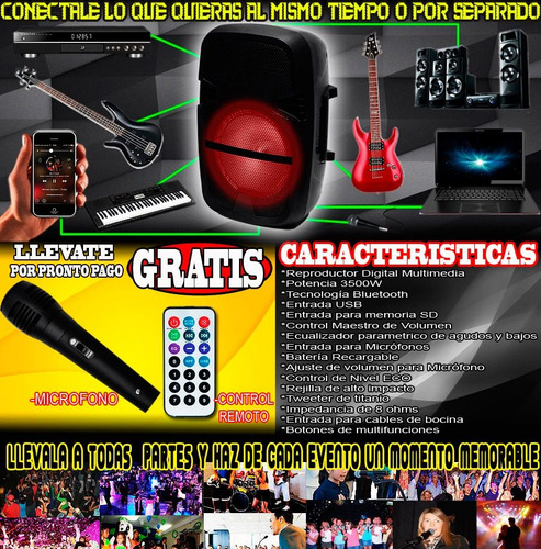 Bafle 8 Recargable Con Super Regalos Es Genial Vecctronica