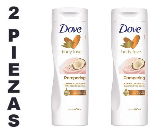 Crema Corporal Dove Pampering Coco,jazmín 400 Ml,2 S/n