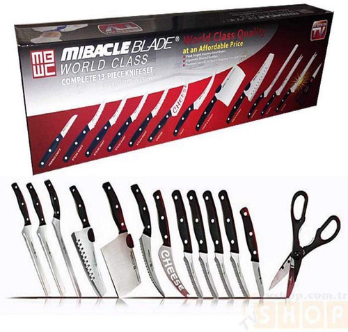 Set De Cuchillos X 13 Piezas Miracle Blade Corte Profesional