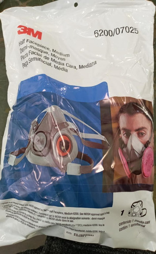 3m® Respirador Reutilizable De Media Cara, 6200 Talla M M