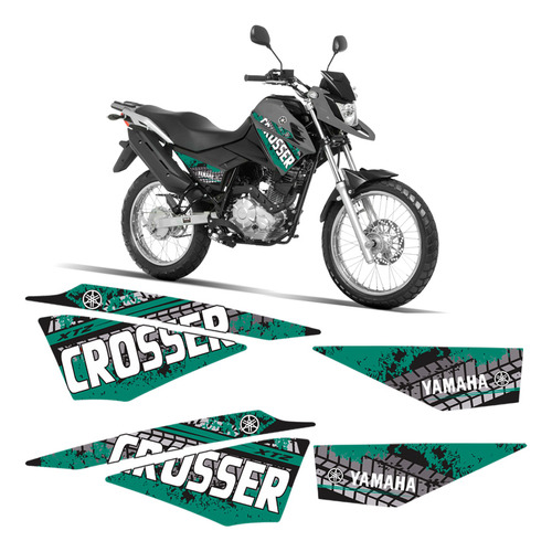 Adesivos Moto Yamaha Crosser Xtz 150 2014/21 Verde Genérico