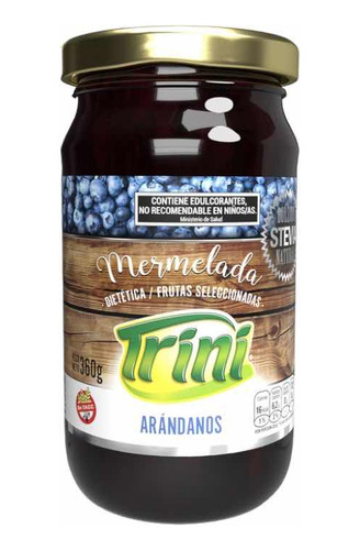 Mermelada De Arandano Diet Trini Con Stevia Sin Tacc X 360 G