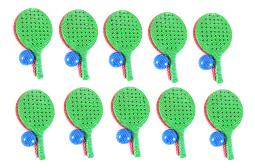 Juego Paletas Plastico Tipo Paddle Pelota Pack X10 Por Mayor