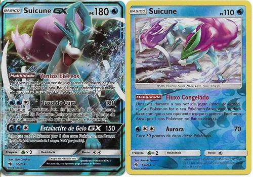 Carta Pokémon Lendário Suicune Gx Trovões Perdidos