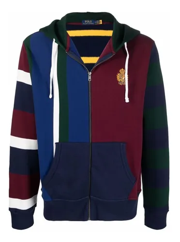 Patchwork polo hoodie deals