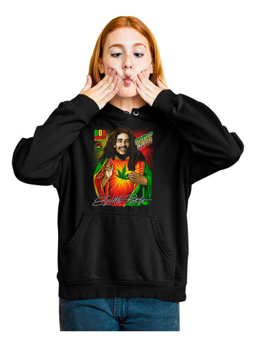 Sudadera Impresa Con Gorro Leyenda Bob Marley Estreno