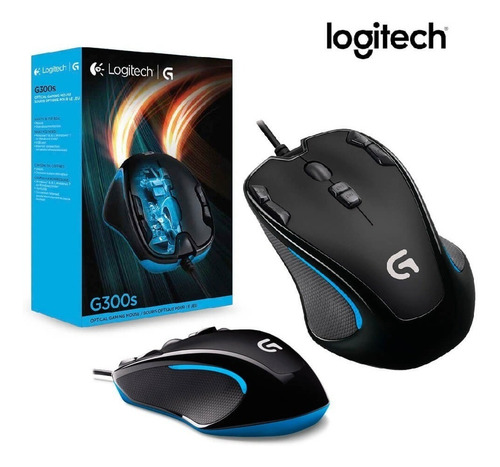 Mouse Gamer Óptico G300 Usb Original Logitech G Color Negro
